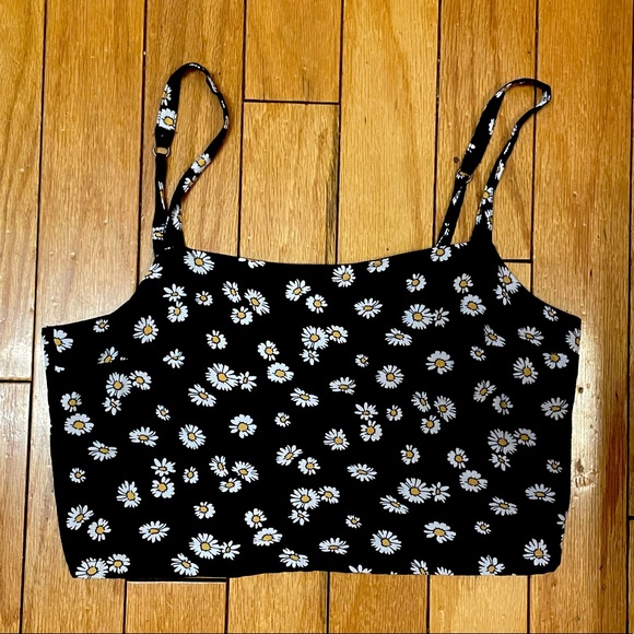 Tie Back Flower Crop Top - Picture 1 of 2